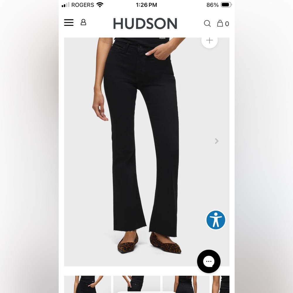 Hudson Women's Flare Black Denim